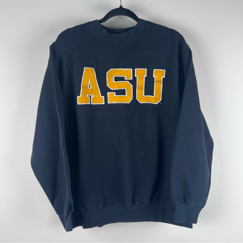 Soffe Blue and Gold ASU Men's Crewneck sweatshirt large